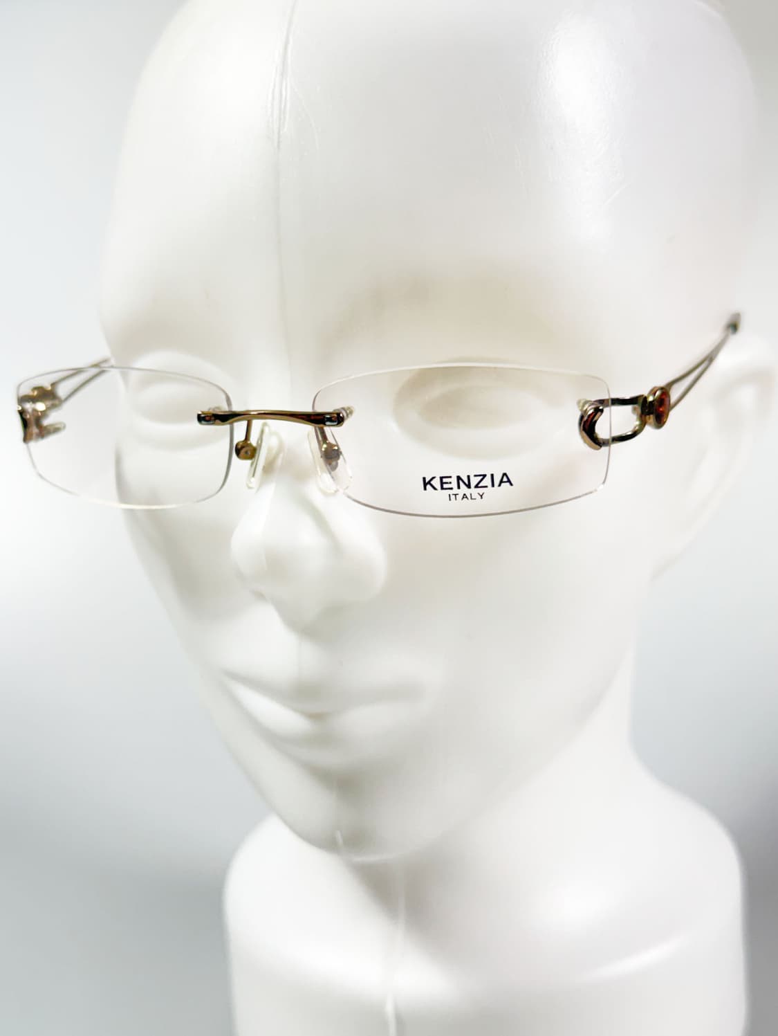 KENZIA ITALY 오벌 무테 로즈골드 메탈 프레임 빈티지 안경 상품이미지8