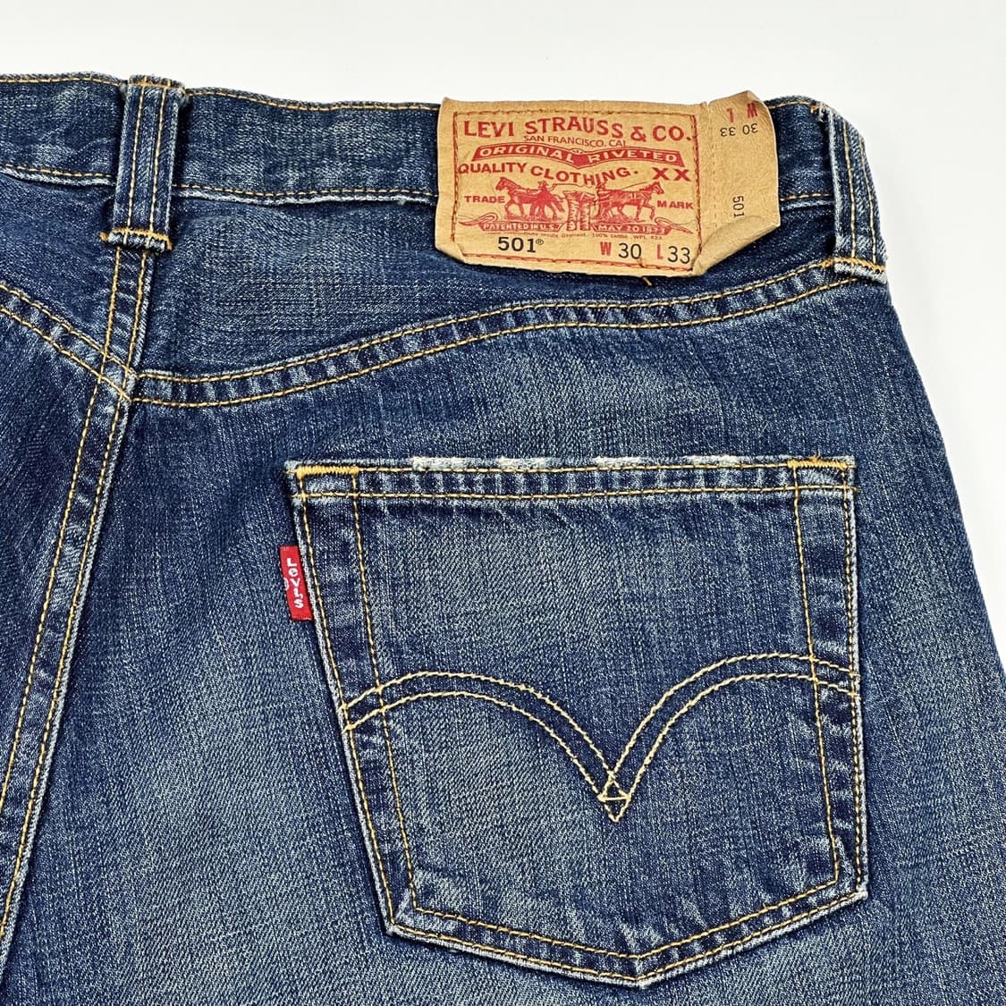 리바이스 501 오리지널 워싱 데님 팬츠 (30인치) 상품이미지5