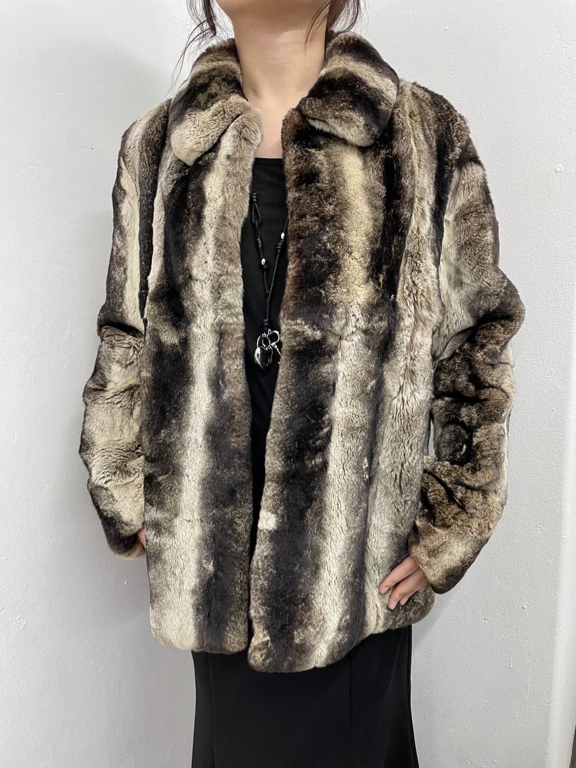 애니멀 패턴 렉스 퍼자켓 상품이미지2