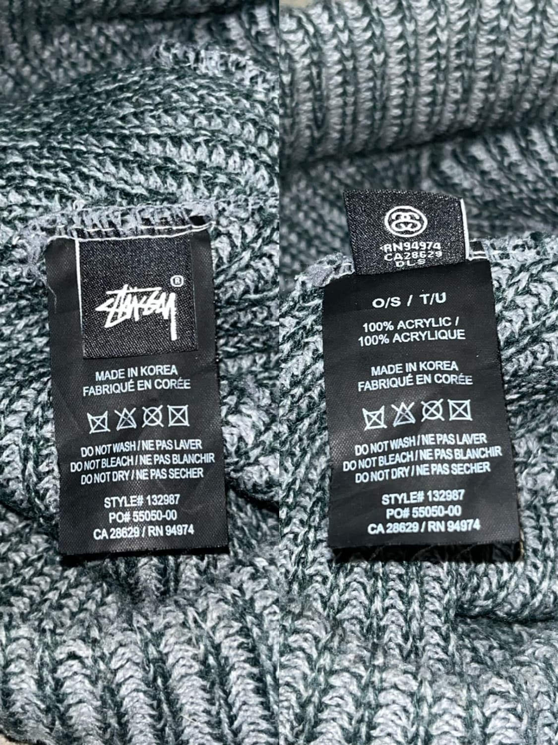 Stussy 스투시 로고 니트 비니 그레이 상품이미지6