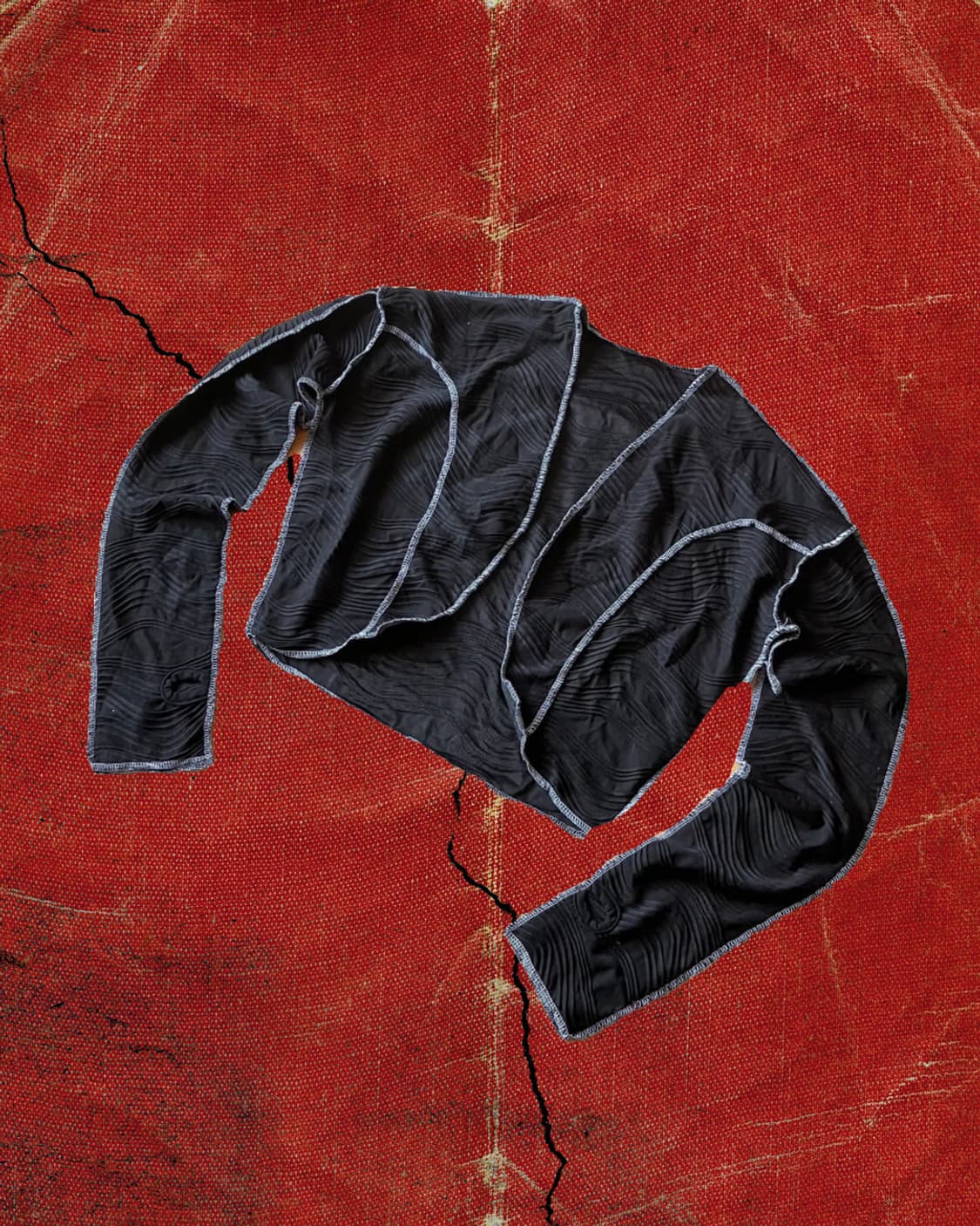 Japanese 웨이브 시어링 논버튼 크롭 볼레로 가디건 상품이미지1