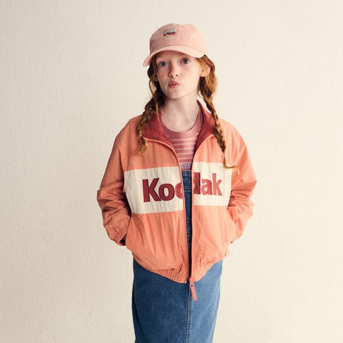 [[키즈 150,A급,24년] 코닥(KODAK) 컬러블럭 우븐 자켓k53 상품이미지1