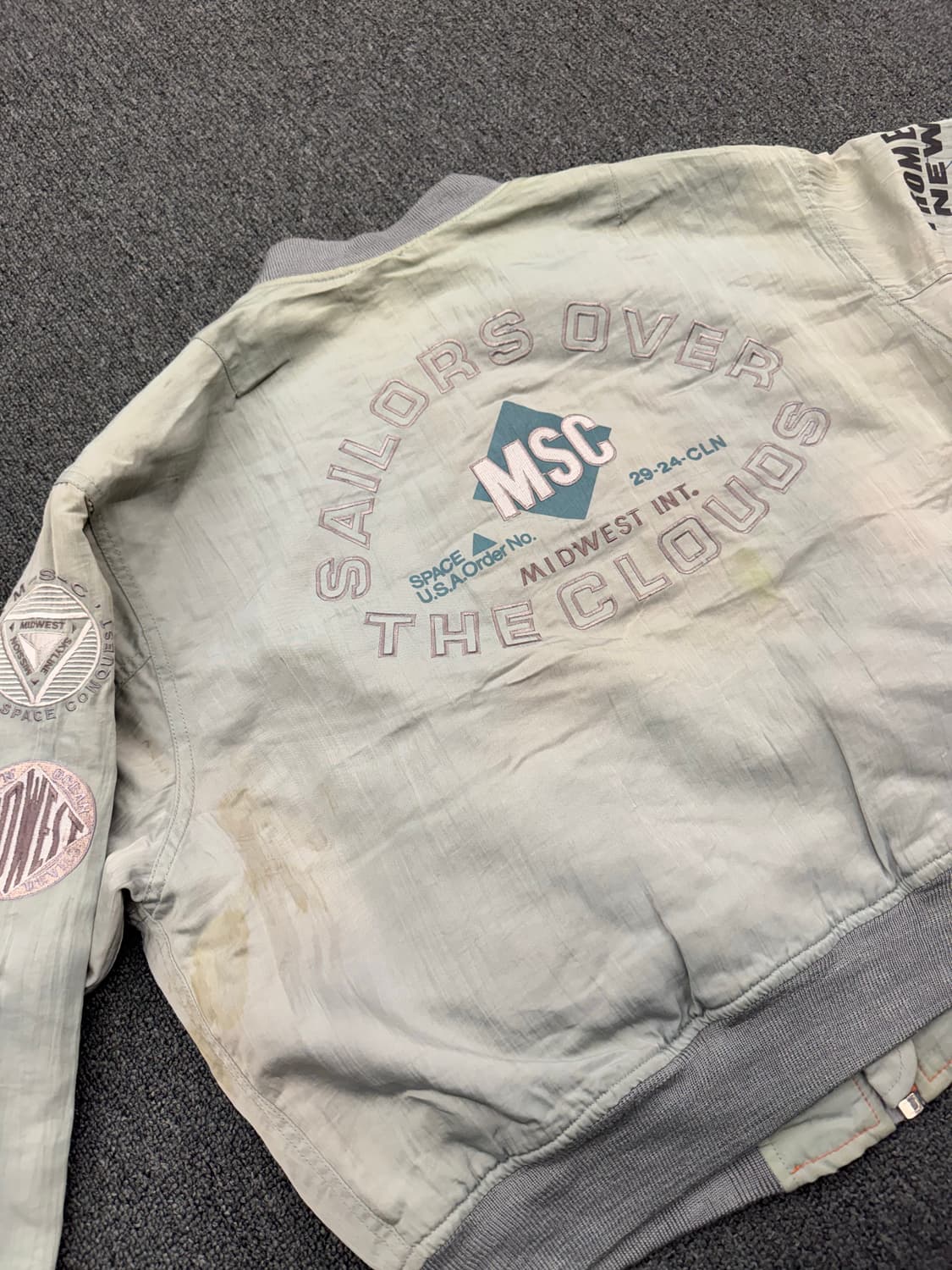 M.S.C 빈티지 자수 MA-1 항공점퍼 상품이미지7