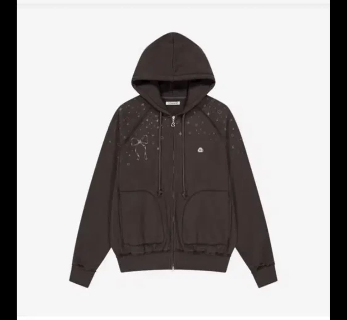 코이세이오 트윙클 후드집업 브라운 상품이미지1