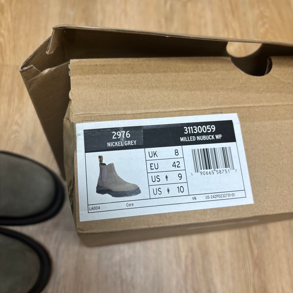 닥터마틴 2976 첼시 부츠 니켈 그레이 누벅 UK8 (270) 상품이미지2