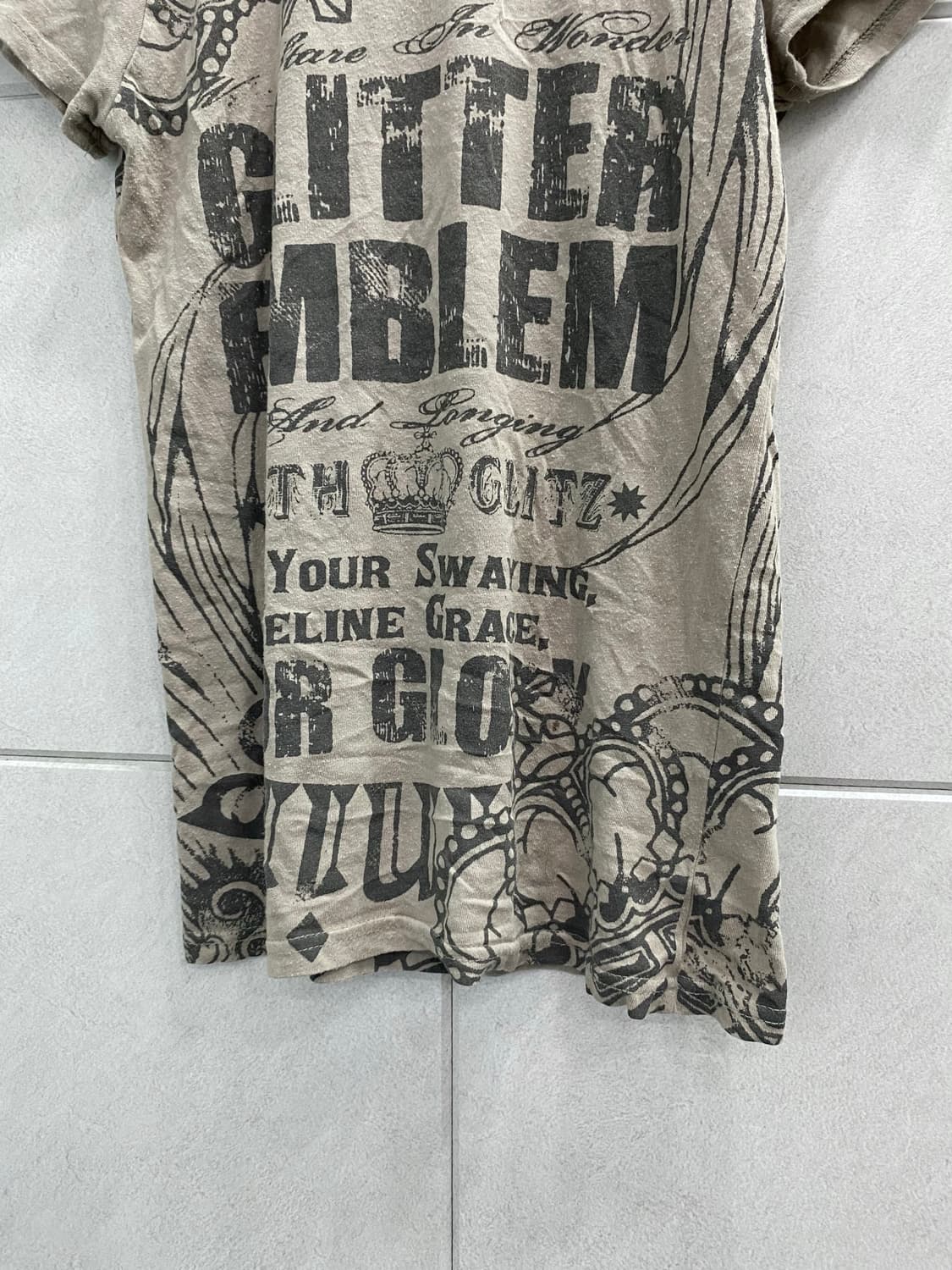 [GLITZ]2000s Glitz Print Slim Fit Top 상품이미지9