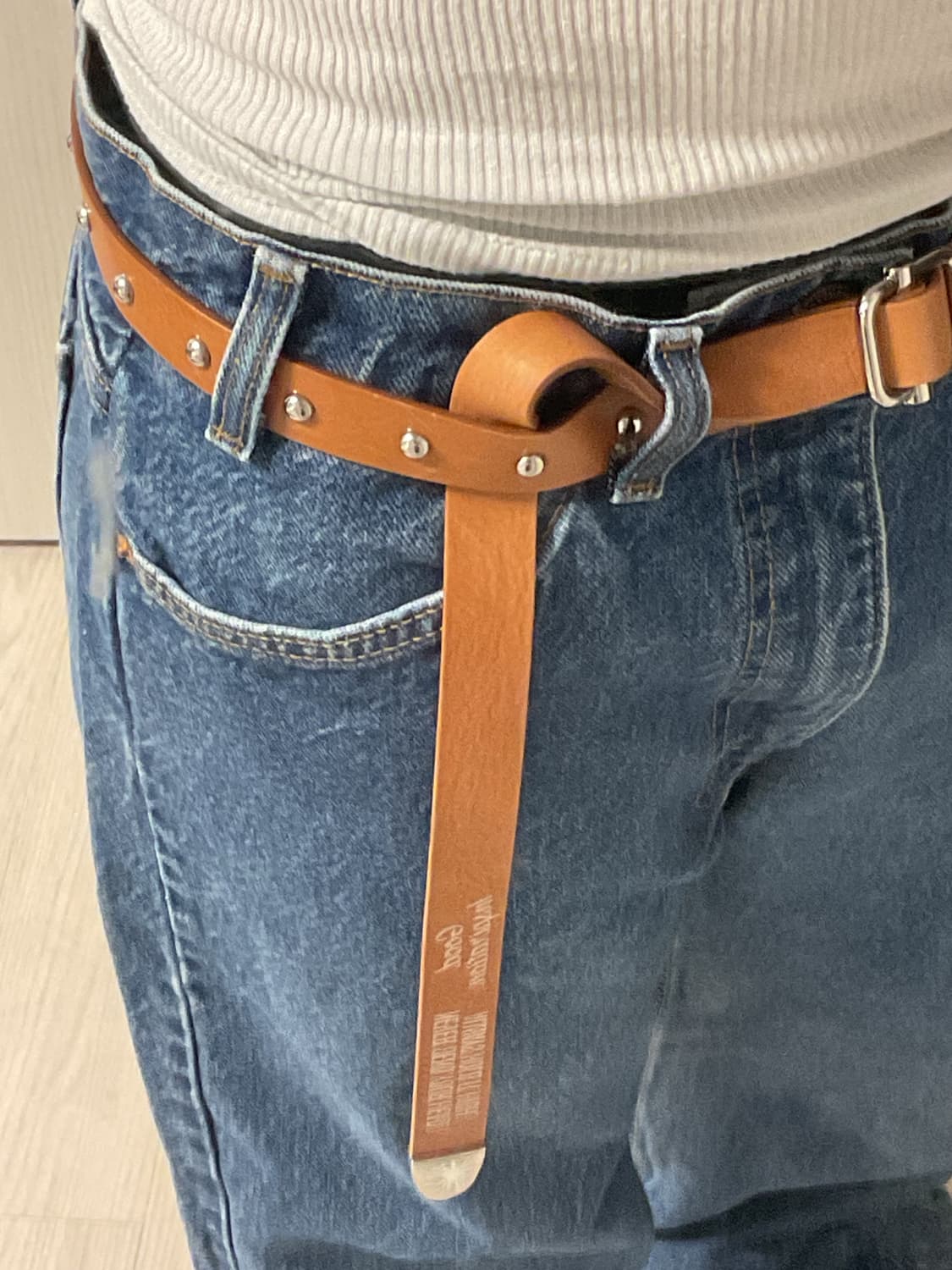 mihara yasuhiro x gu stud belt 상품이미지7