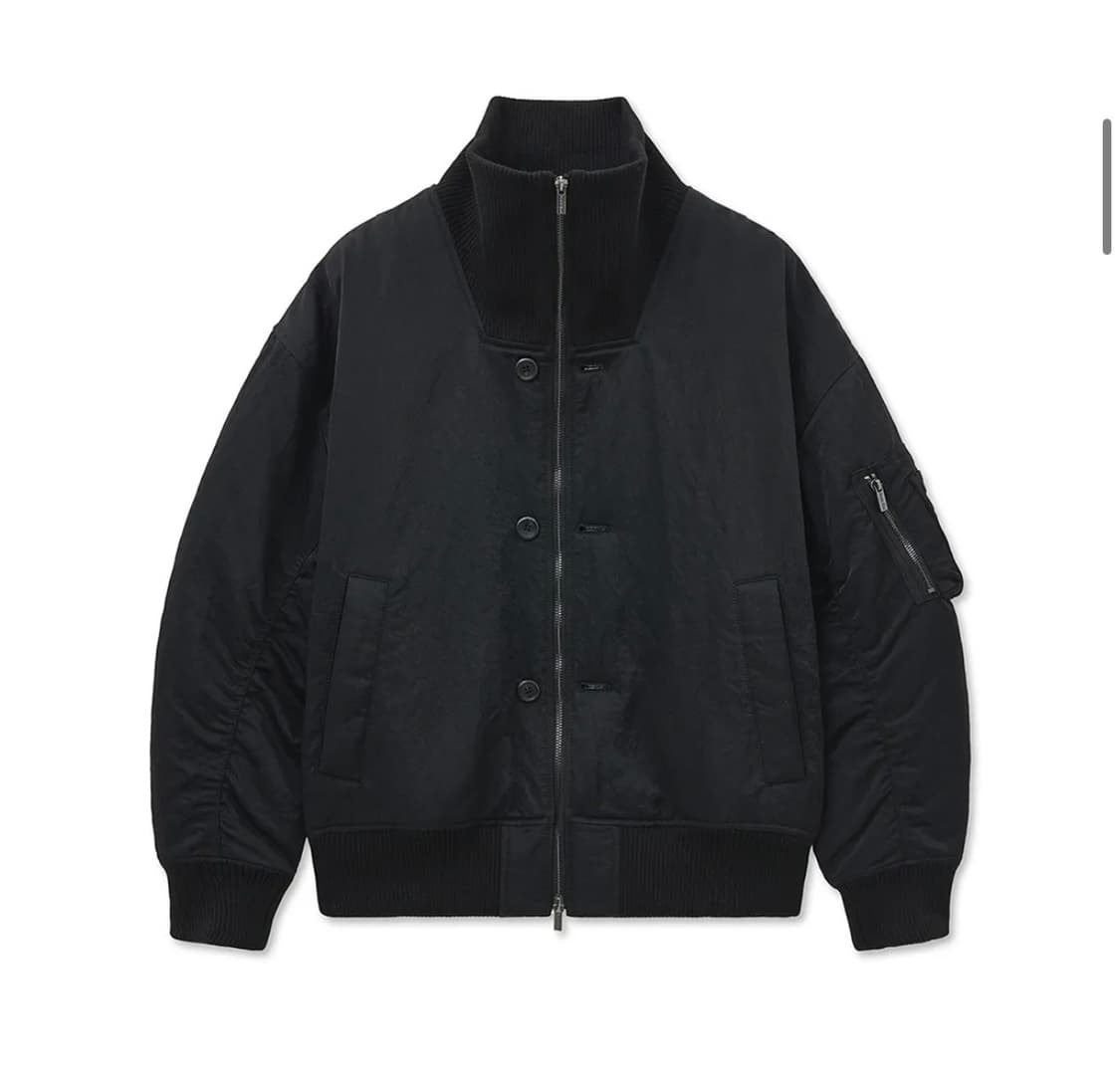 마땡킴 하이넥버튼포인트집업 S 상품이미지1