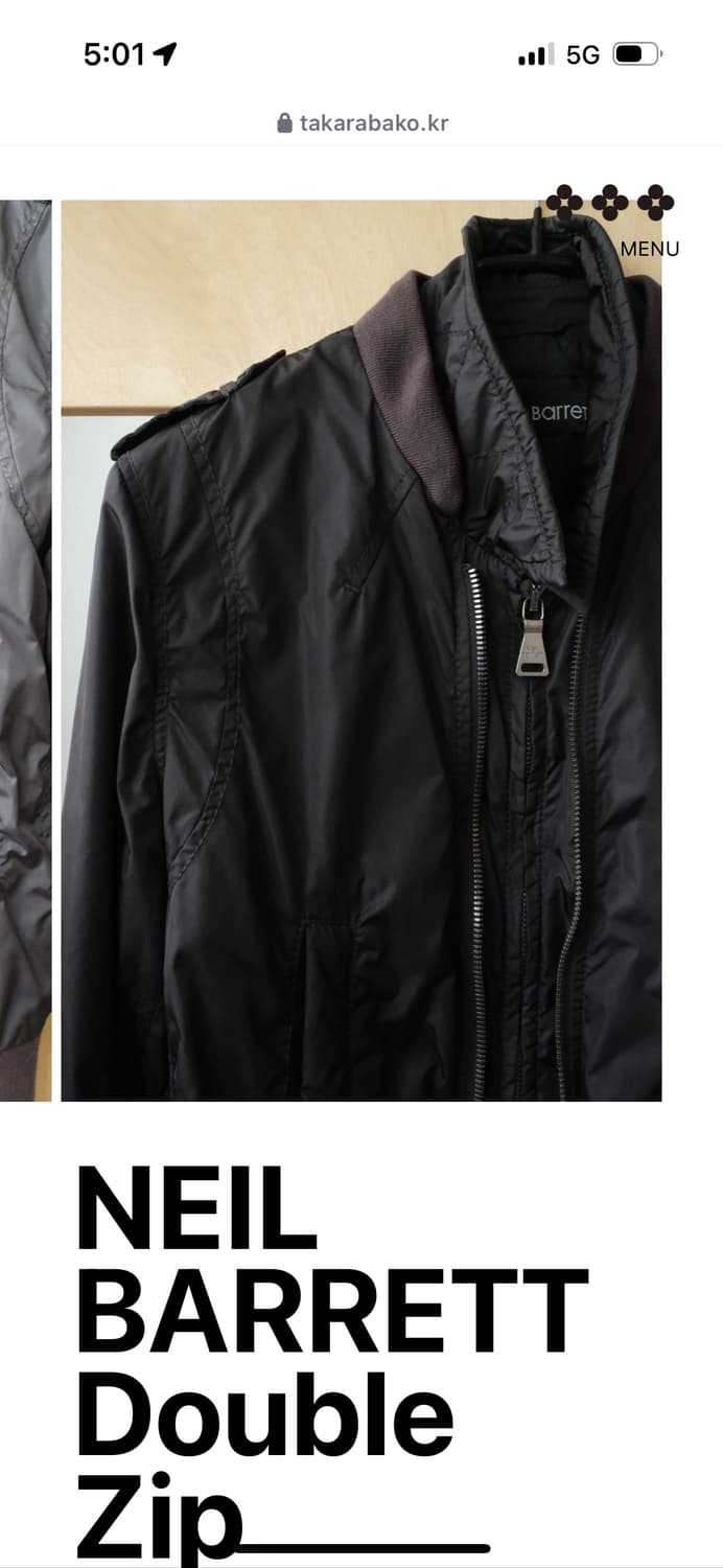 NEIL BARRETT Double Zip Bomber 봄버 상품이미지5
