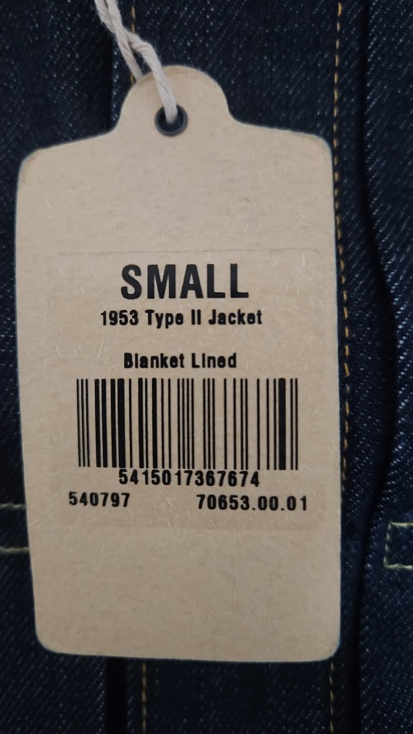 리바이스 LVC 1953 타입2 블랭킷 라인드 자켓 콘밀 리지드 38 S 상품이미지6
