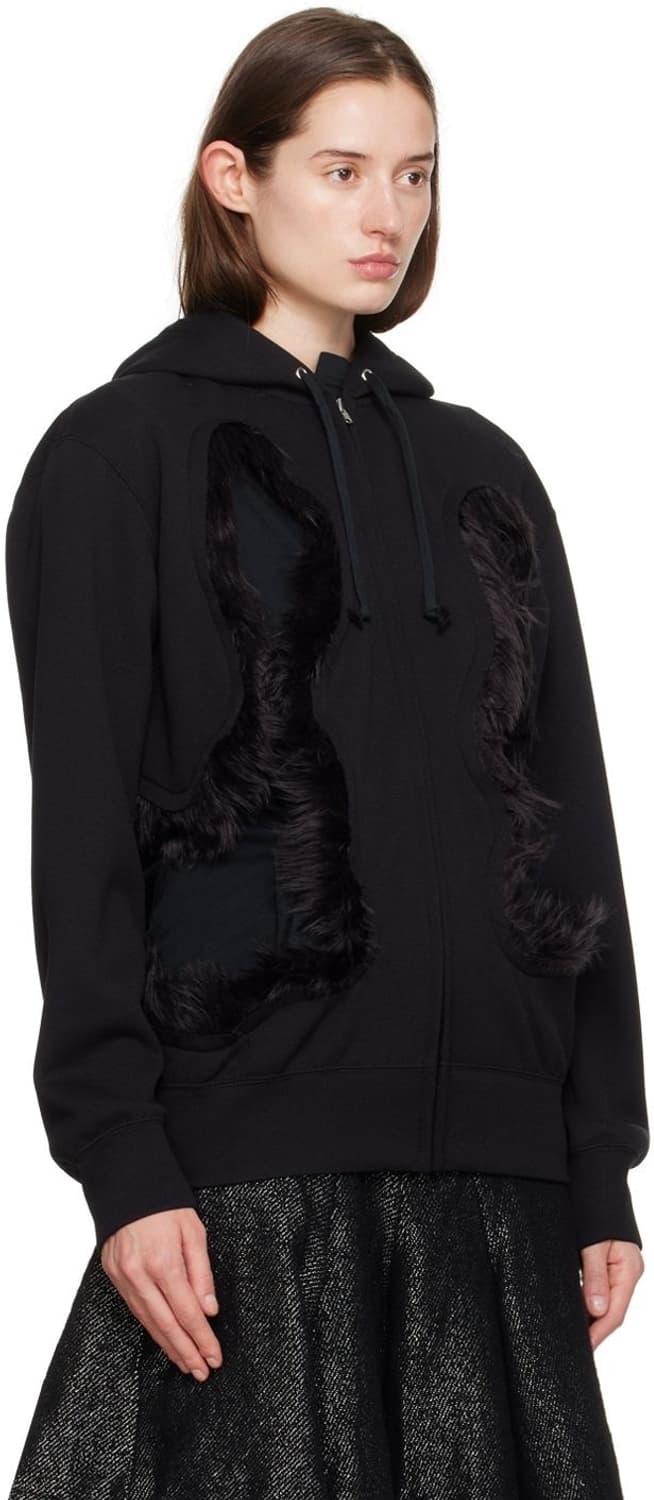 꼼데가르송 옴므 플러스 블랙 컷아웃 후디 상품이미지2