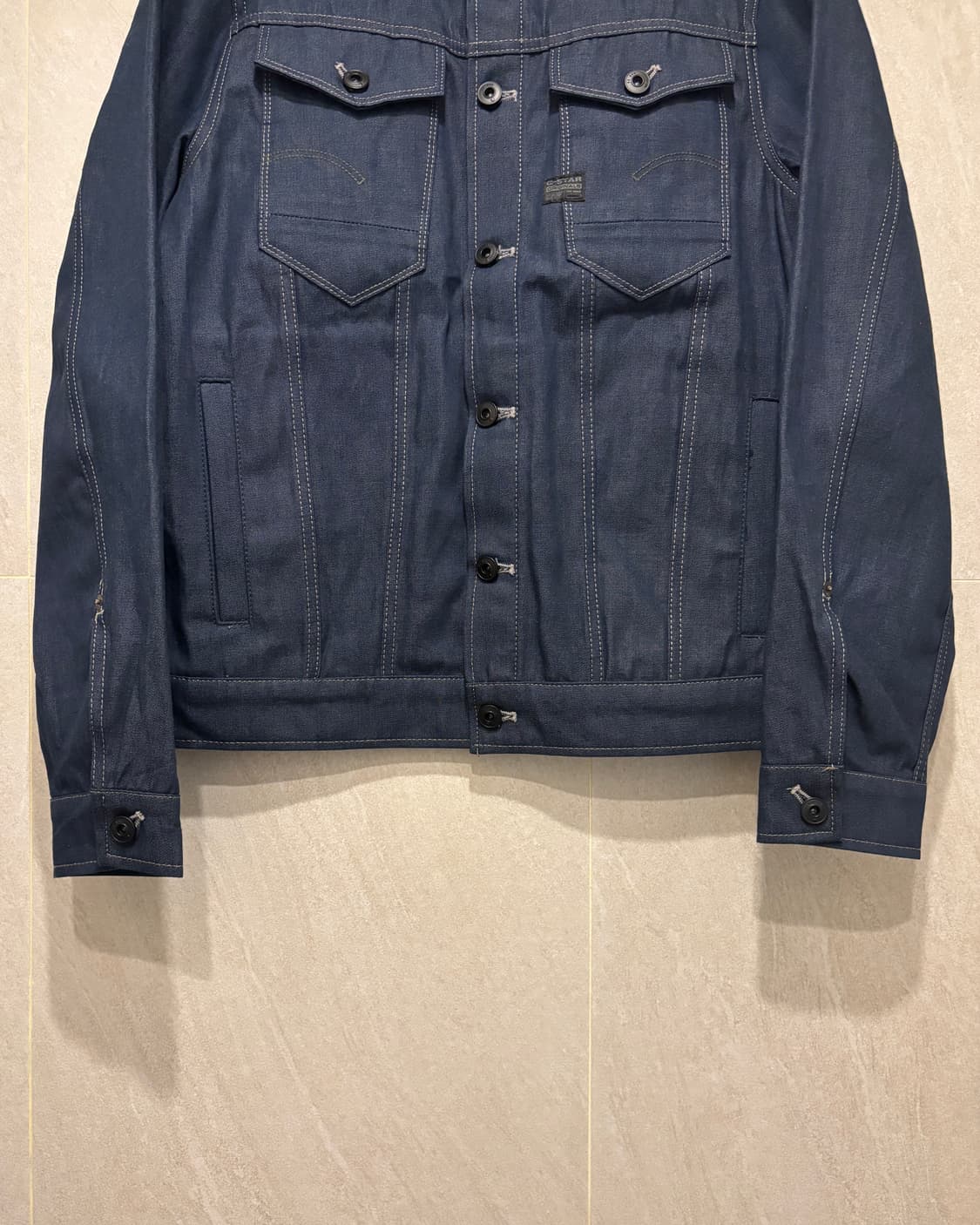 (M) 지스타 로우 ARC 3D 데님 트러커 자켓 상품이미지4