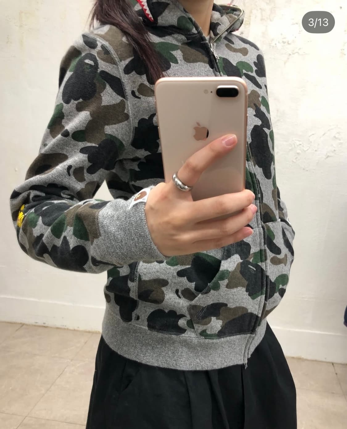 딱붙핏!!—베이프 PONR 샤크 후드 상품이미지3