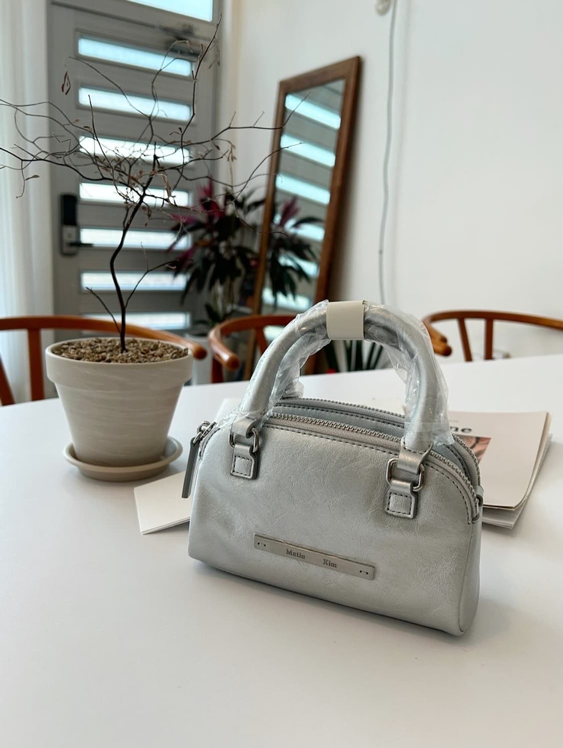 [OS] 마뗑킴 더블 지퍼 미니 크로스백 실버 상품이미지5