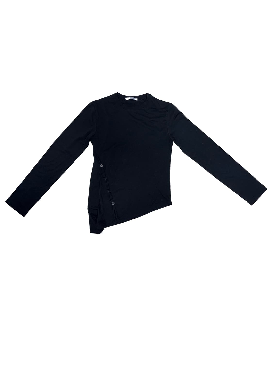 NOI361 프론트 슬릿 롱슬리브 (블랙) 상품이미지1