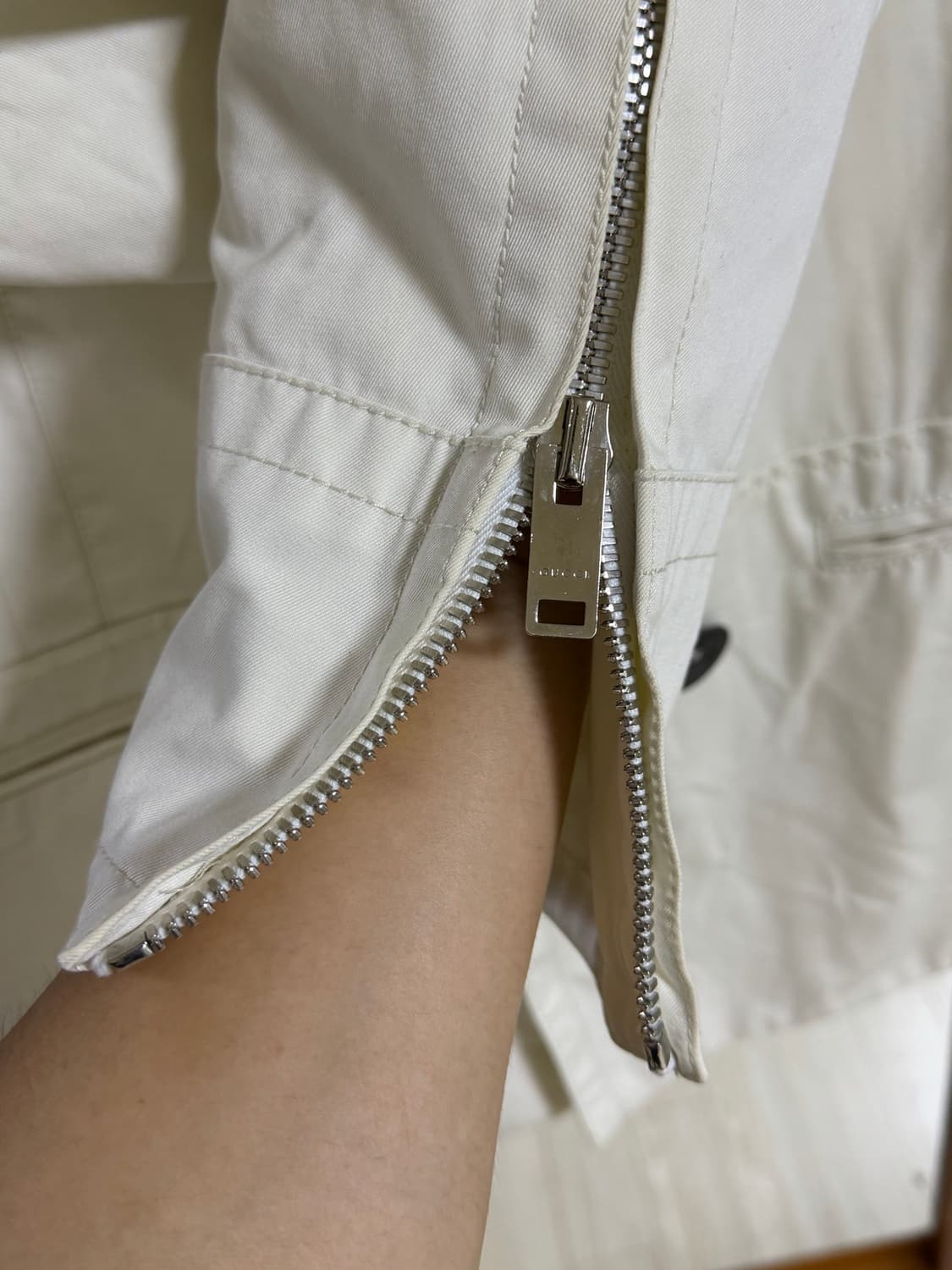 Gucci 구찌 더블 브레스티드 아이보리 코튼 자켓 50 상품이미지6
