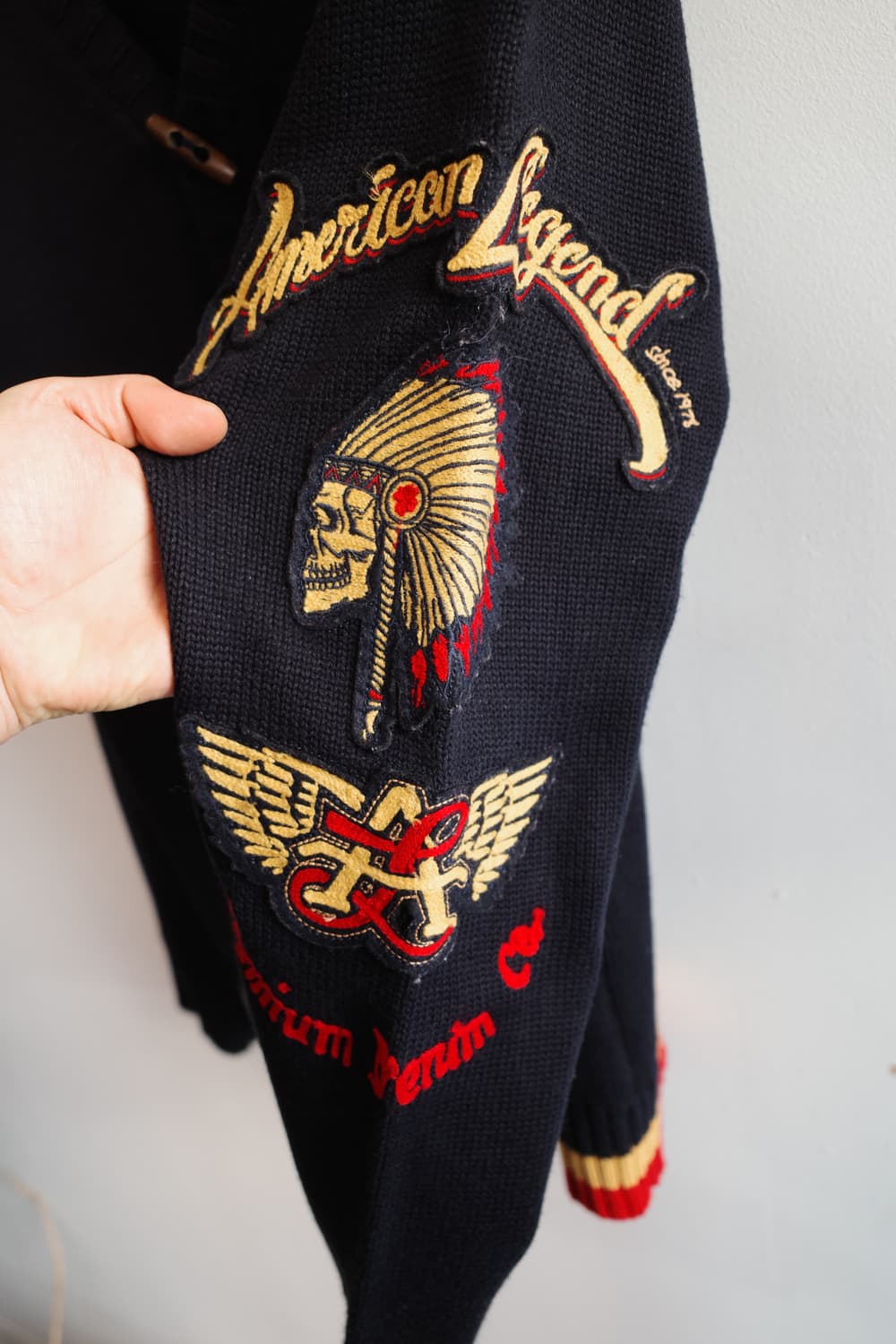 pelle pelle 펠레펠레 자수 패치 가디건 상품이미지5