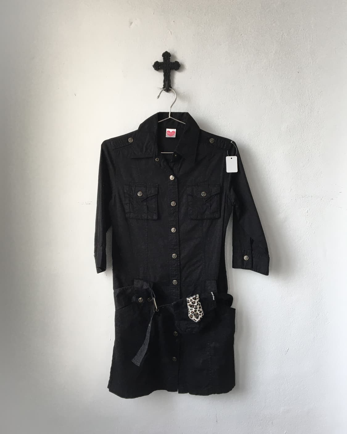 Belted shirt onepiece 상품이미지2
