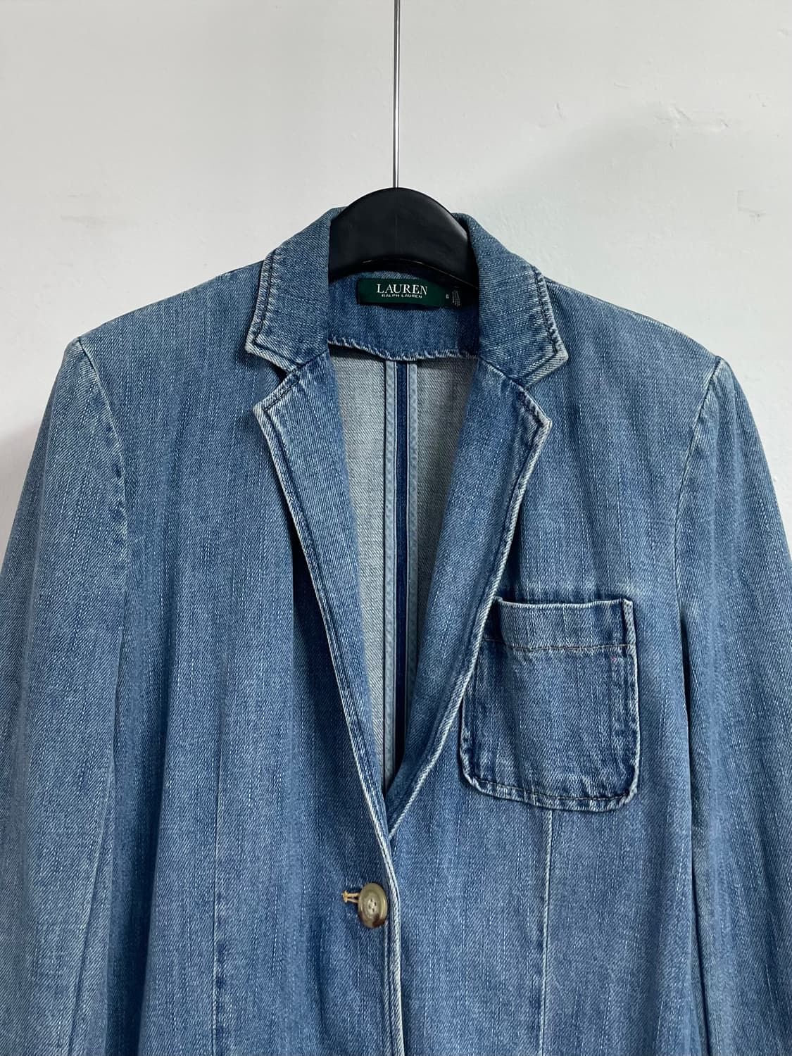 로렌 랄프로렌 우먼스 데님 싱글 블레이저 (on.39) 상품이미지2