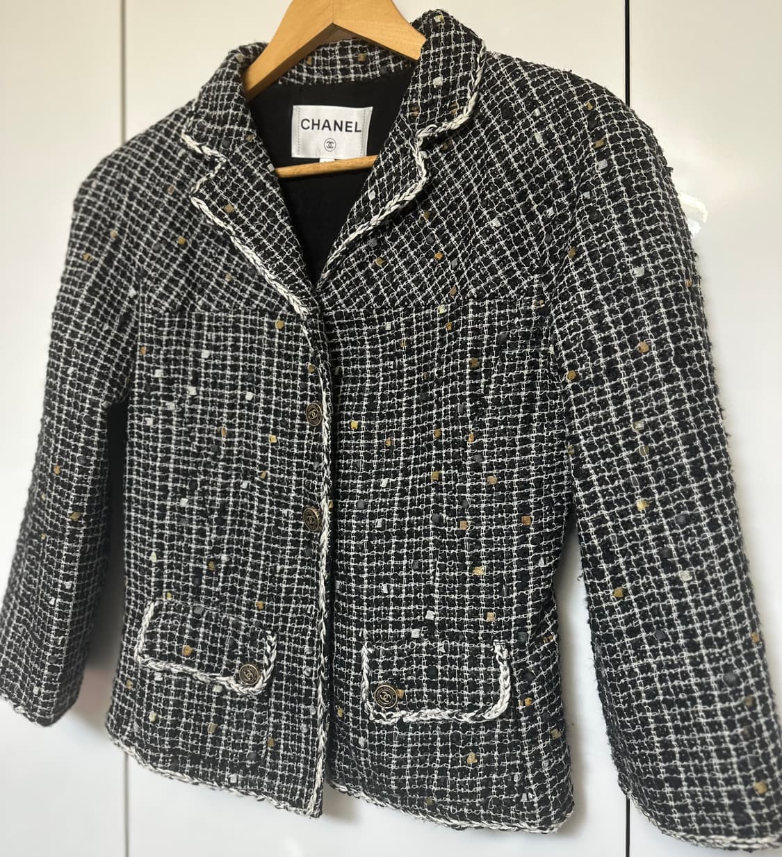 샤넬 트위드 블랙 자켓 정품 상품이미지4
