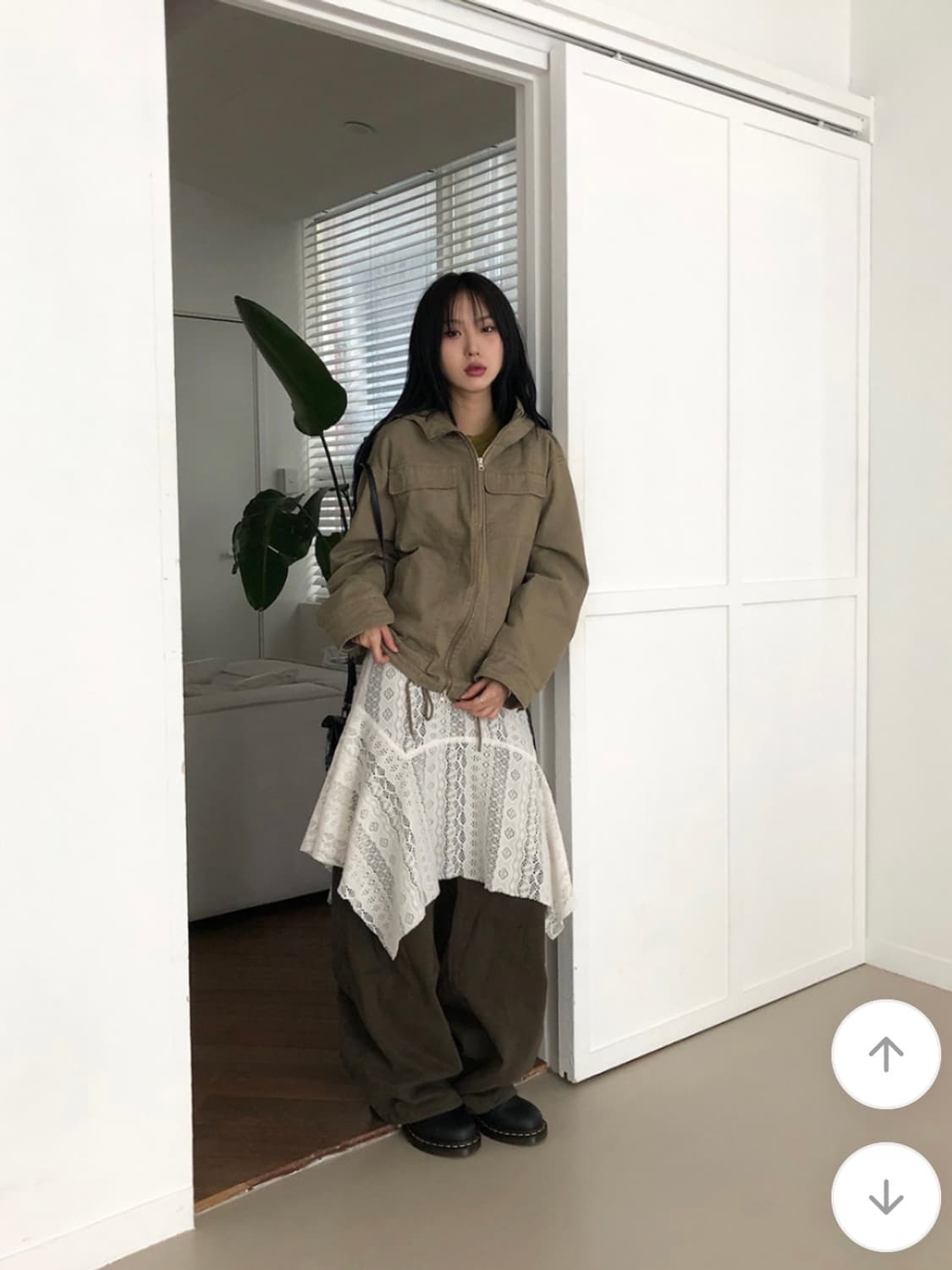 빈티지 언발 레이어드 레이스 스커트 vintage skirt 상품이미지5