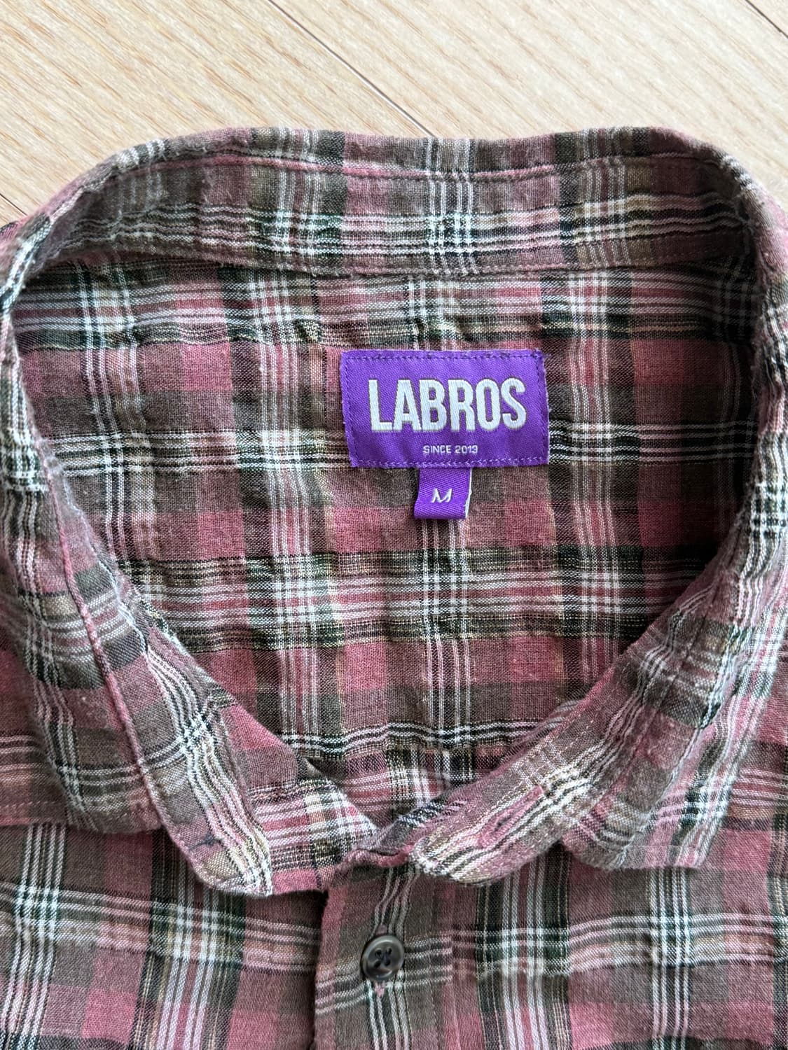 [M] 라브로스 폴 플레드 셔츠 레드 상품이미지3