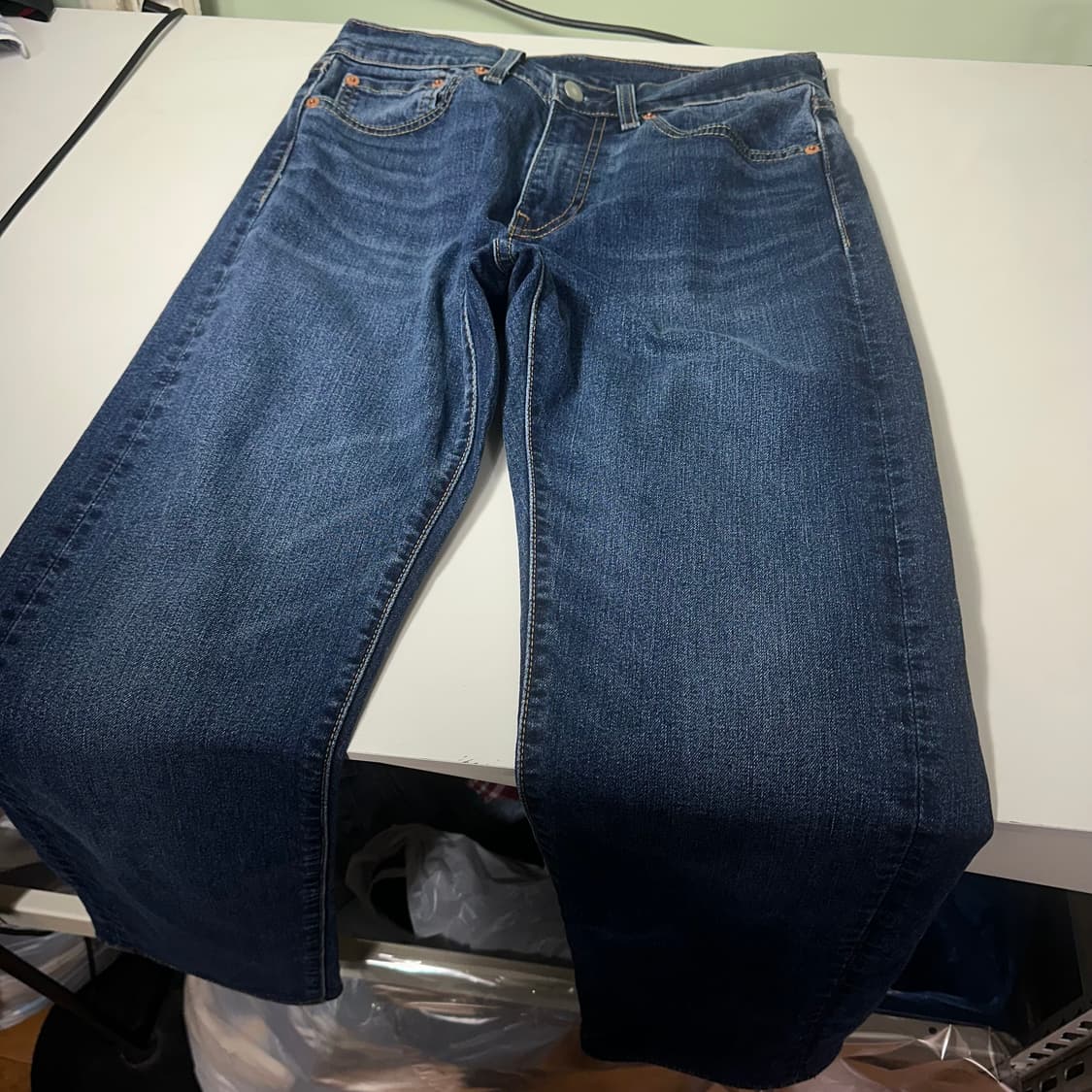 S 28 리바이스505 슬림레귤러핏 진청워시드 데님팬츠 상품이미지3