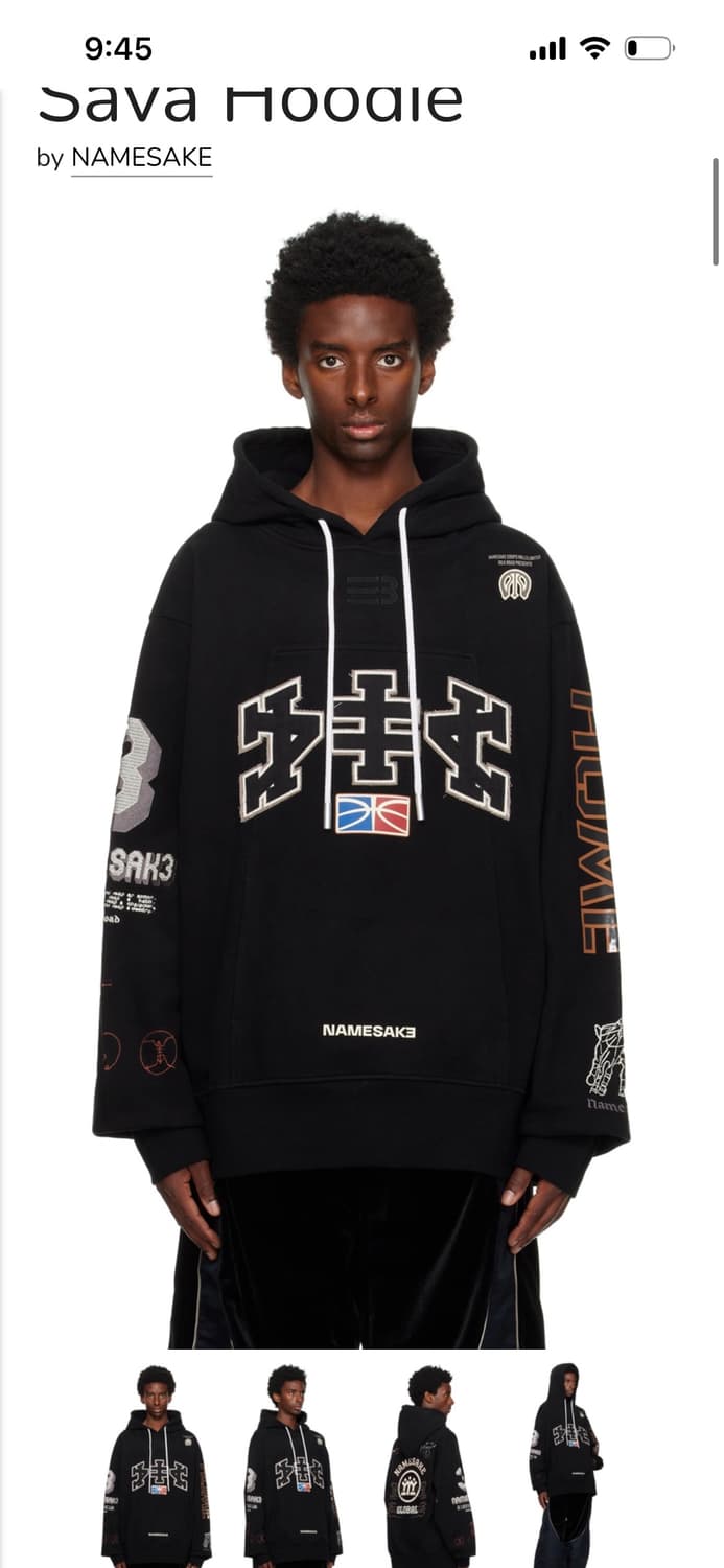 NAMESAKE BLACK SAVA HOODIE L SIZE 상품이미지1