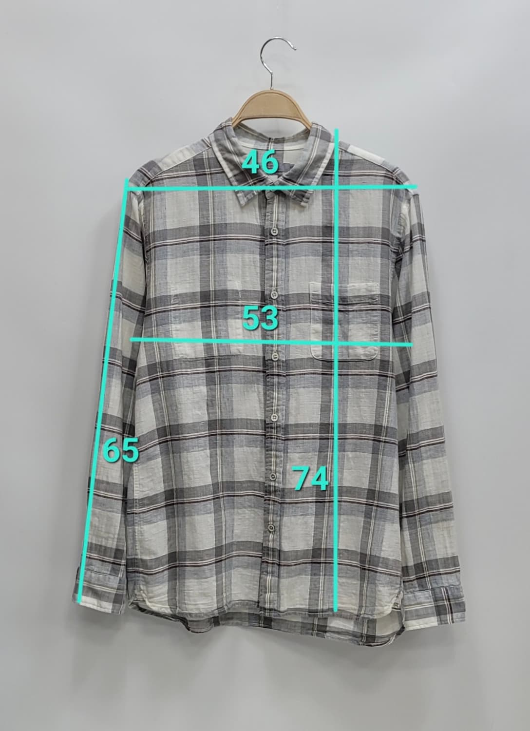 Series 시리즈 체크 셔츠 / 남 105 (추천 95) KHX 상품이미지10