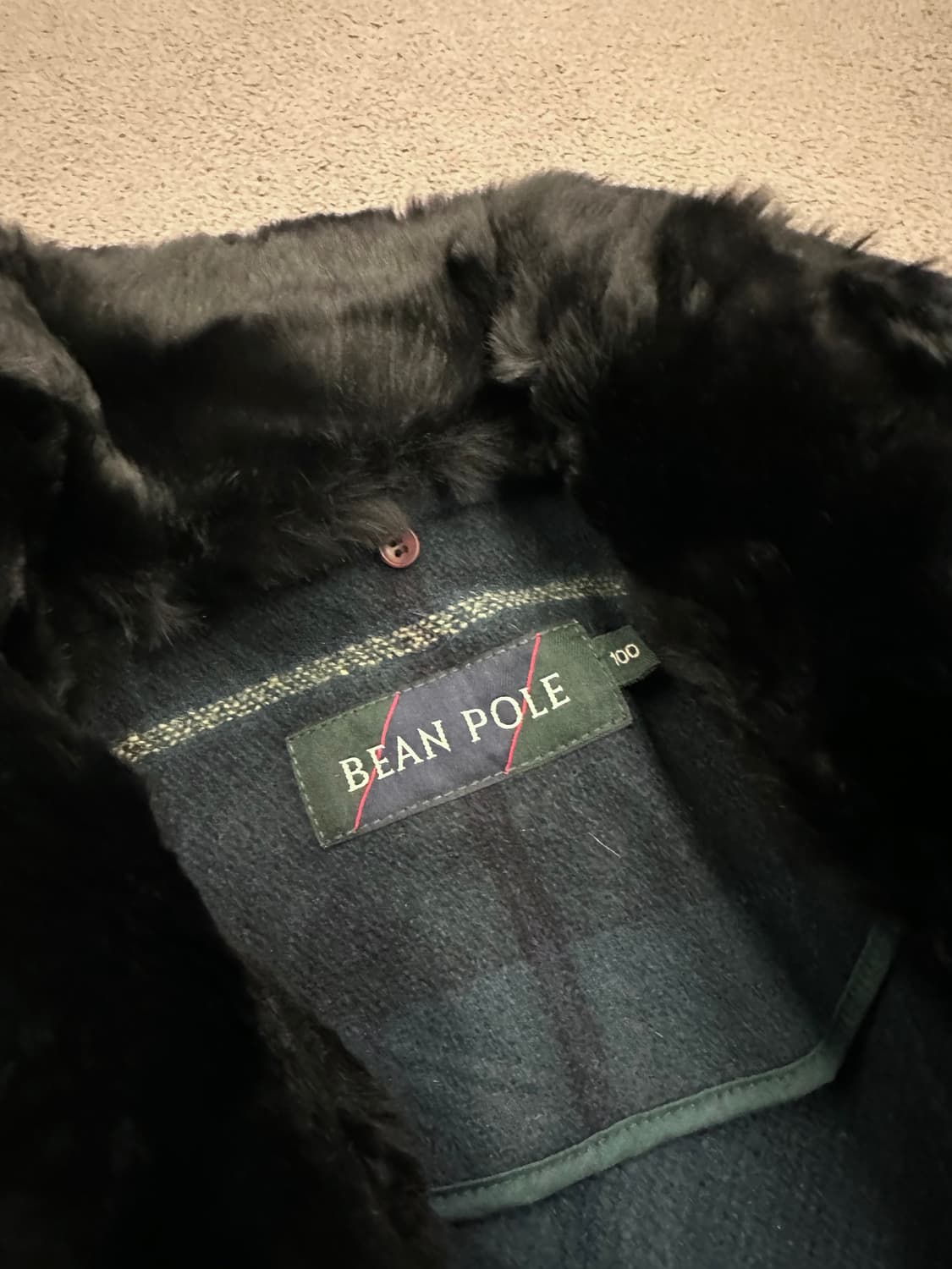 빈폴 체커 더플 떡볶이코트 처분  상품이미지3