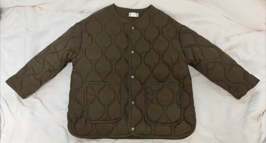 [미 시착 새 상품] 돈비레잇 퀼팅 자켓 카키 상품이미지3