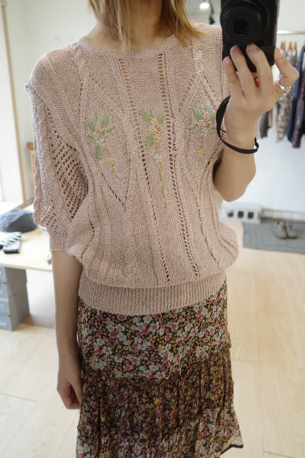 뜨개 꽃 빈티지 니트 상품이미지2
