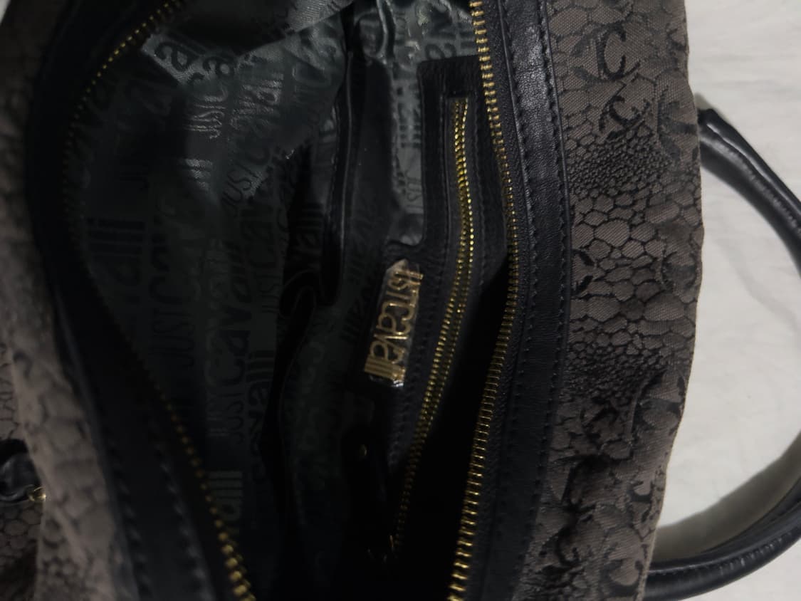 저스트 카발리 자가드코튼 미니 볼링백 토트백 상품이미지3