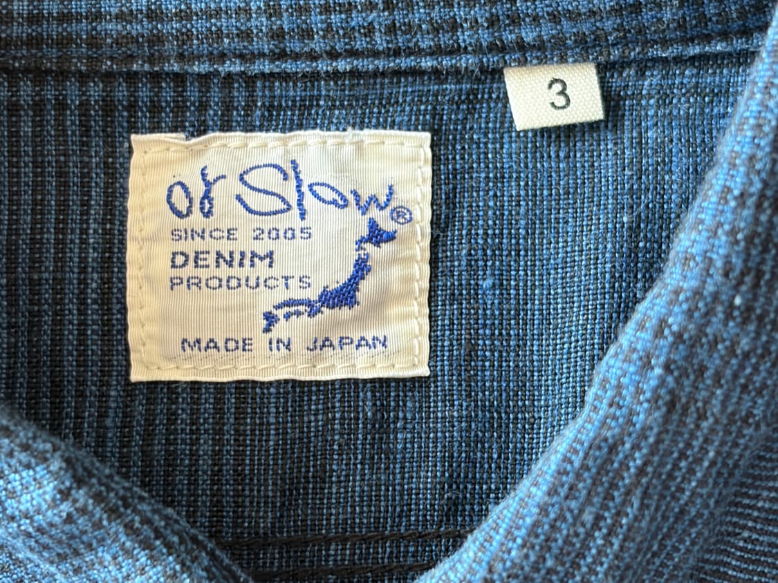 Orslow Indigo Linen Work Shirt Indigo Ch 상품이미지5