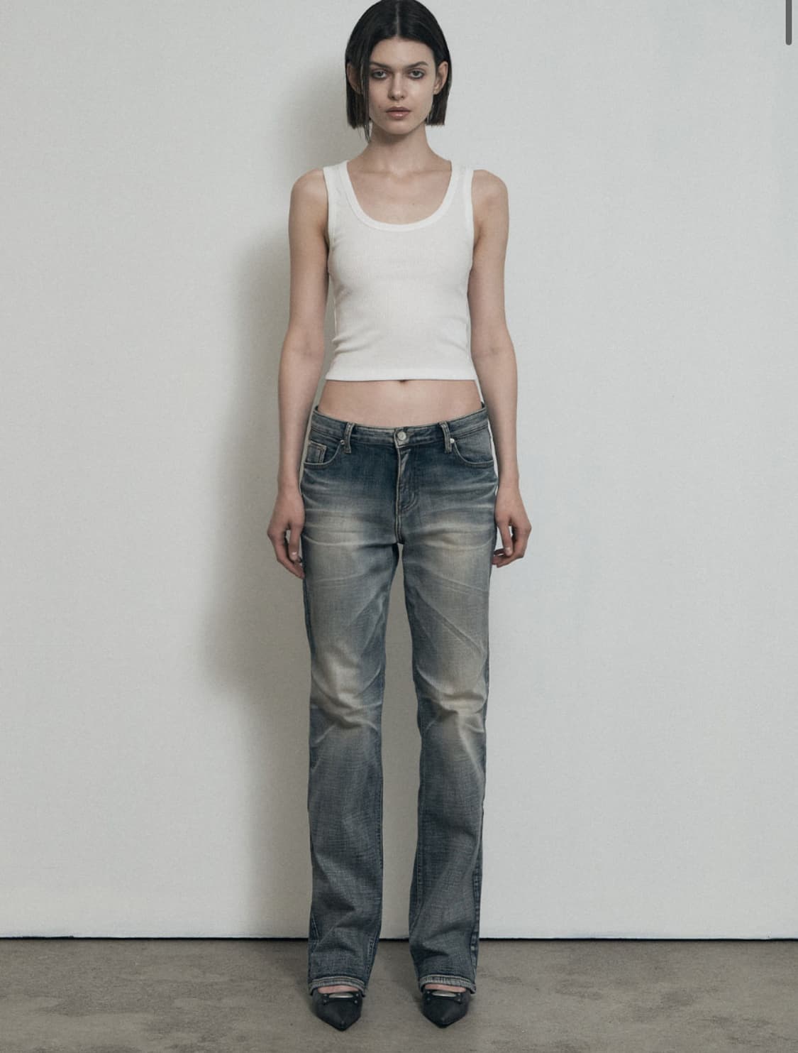 보헤미안서울 크럼플드 워싱 데님 팬츠 라이트블루 M 상품이미지2