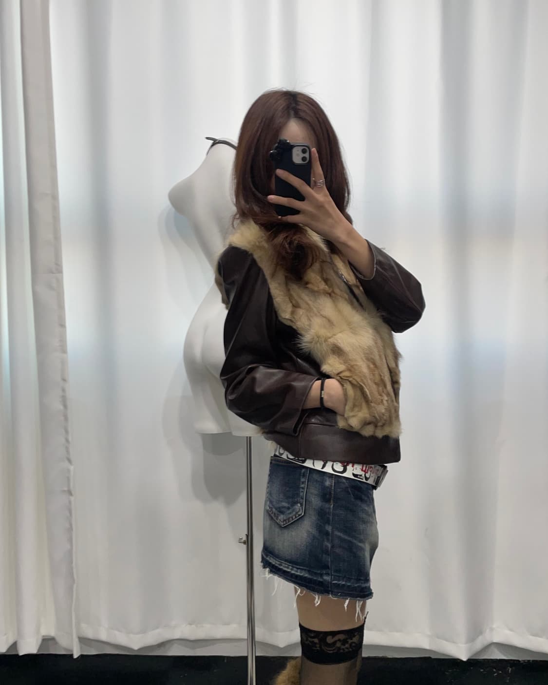 🎸브라운 퍼 레더 자켓🎸 상품이미지3