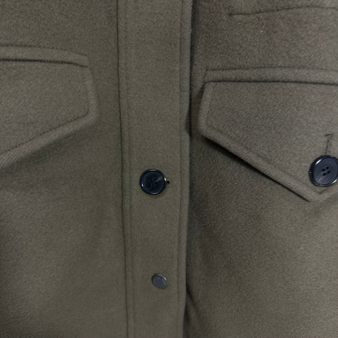 우먼OS 스튜디오톰보이 빈티지카키 오버핏 허리스트링 울 후드롱코트 상품이미지3