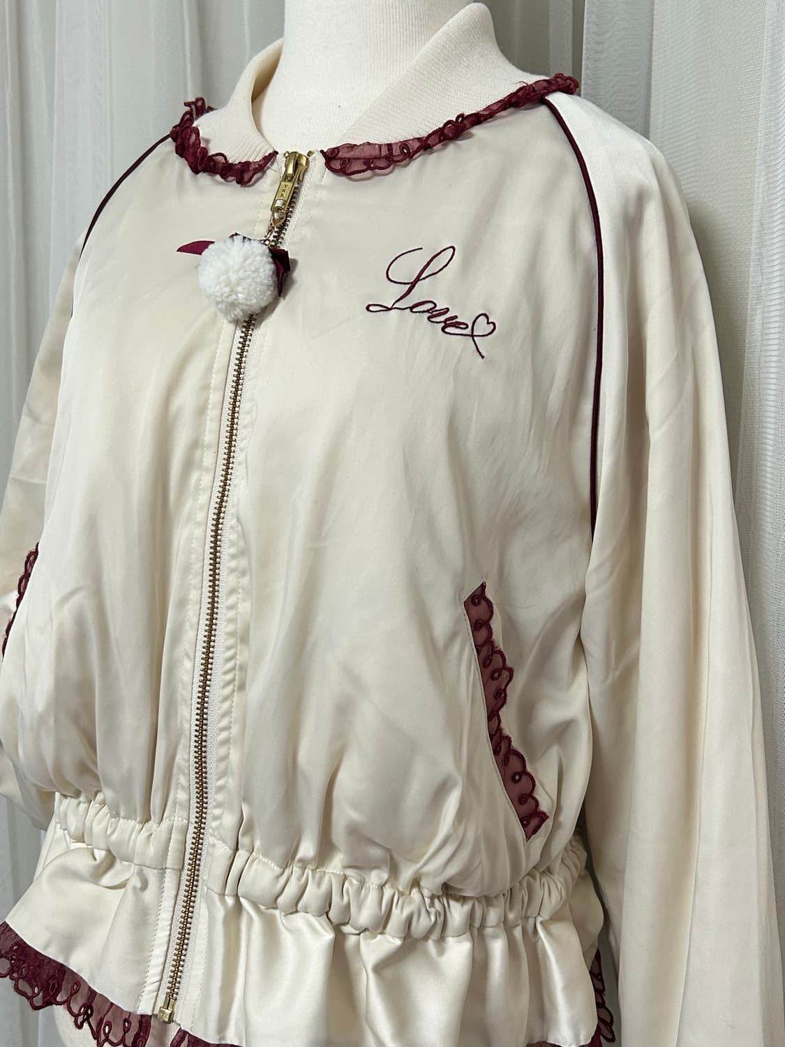 리즈리사 레이스 아일렛 폼폼자켓 라떼갸루 히메갸루 상품이미지3