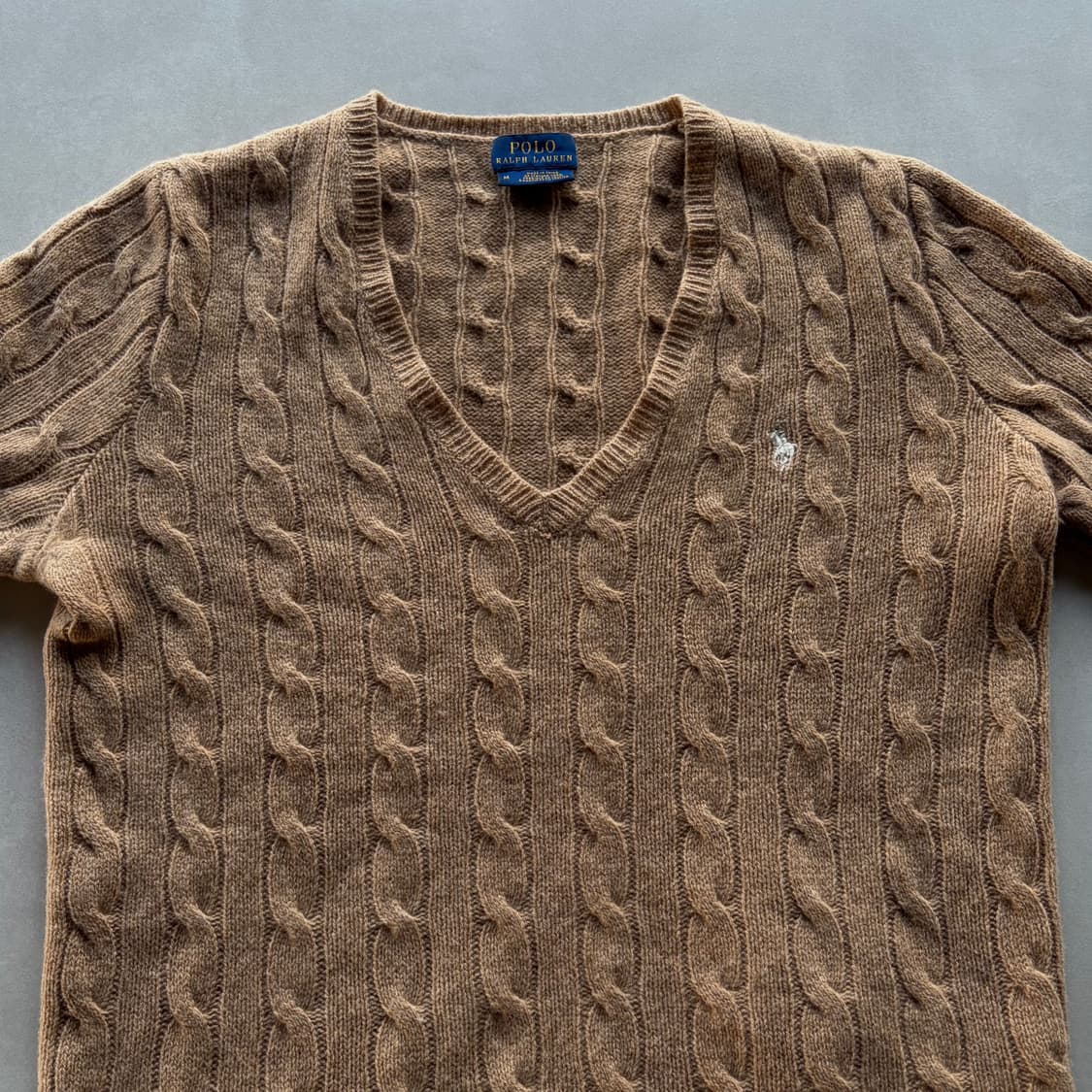 [M]폴로 랄프로렌 케이블 캐시미어 브이넥 니트 우먼스 상품이미지4