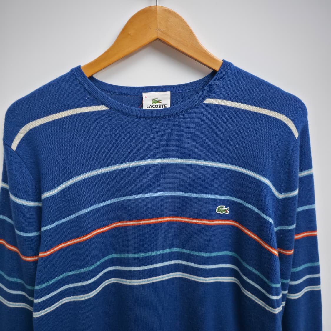 [XL] 라코스테 스트라이프 니트 긴팔티 블루 상품이미지2