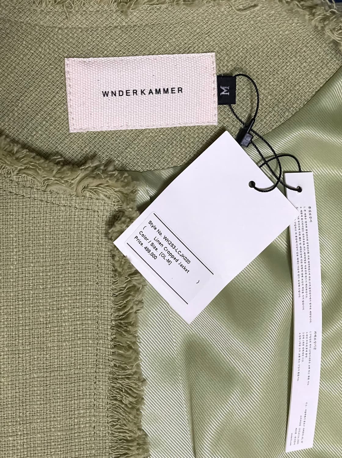 분더캄머 WNDERKAMMER 린넨 크롭 자켓 (M) 상품이미지3