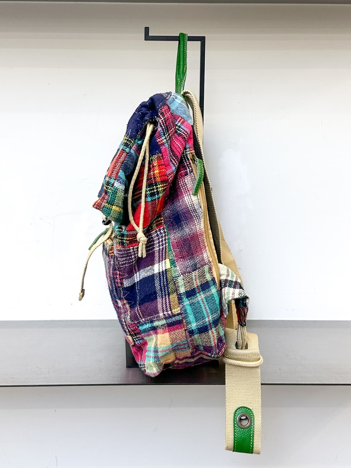 Bms Inc 체크 패치워크 백팩 상품이미지3