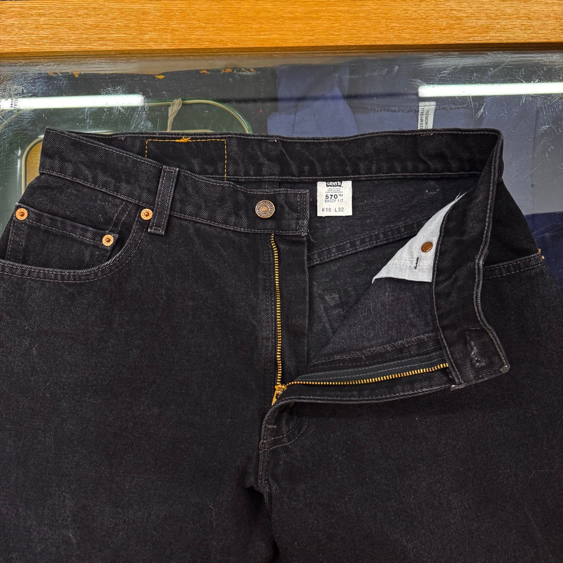 90s 리바이스 570 배기 블랙진 made in USA (30)  상품이미지5
