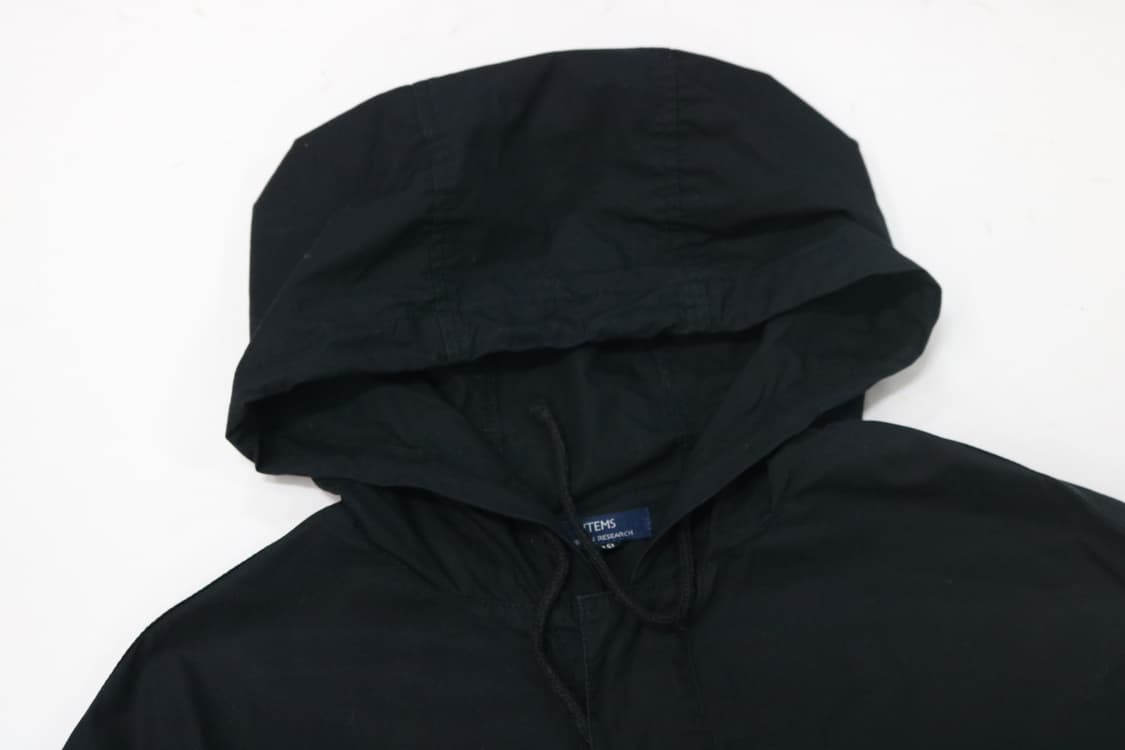 어반리서치 ITEMS 블랙 코튼 아노락 후드 자켓 상품이미지4
