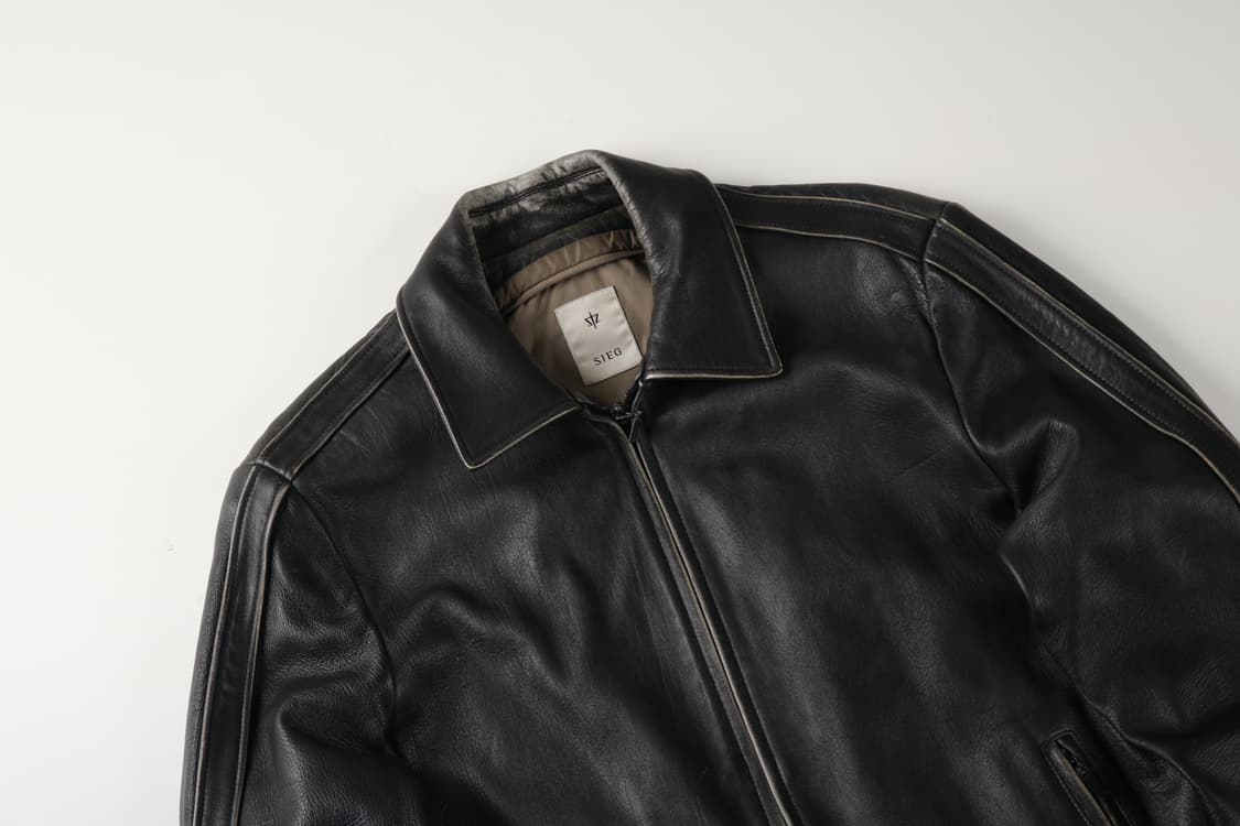 [M] 빈티지 지이크 싱글 레더 자켓 양가죽 상품이미지2