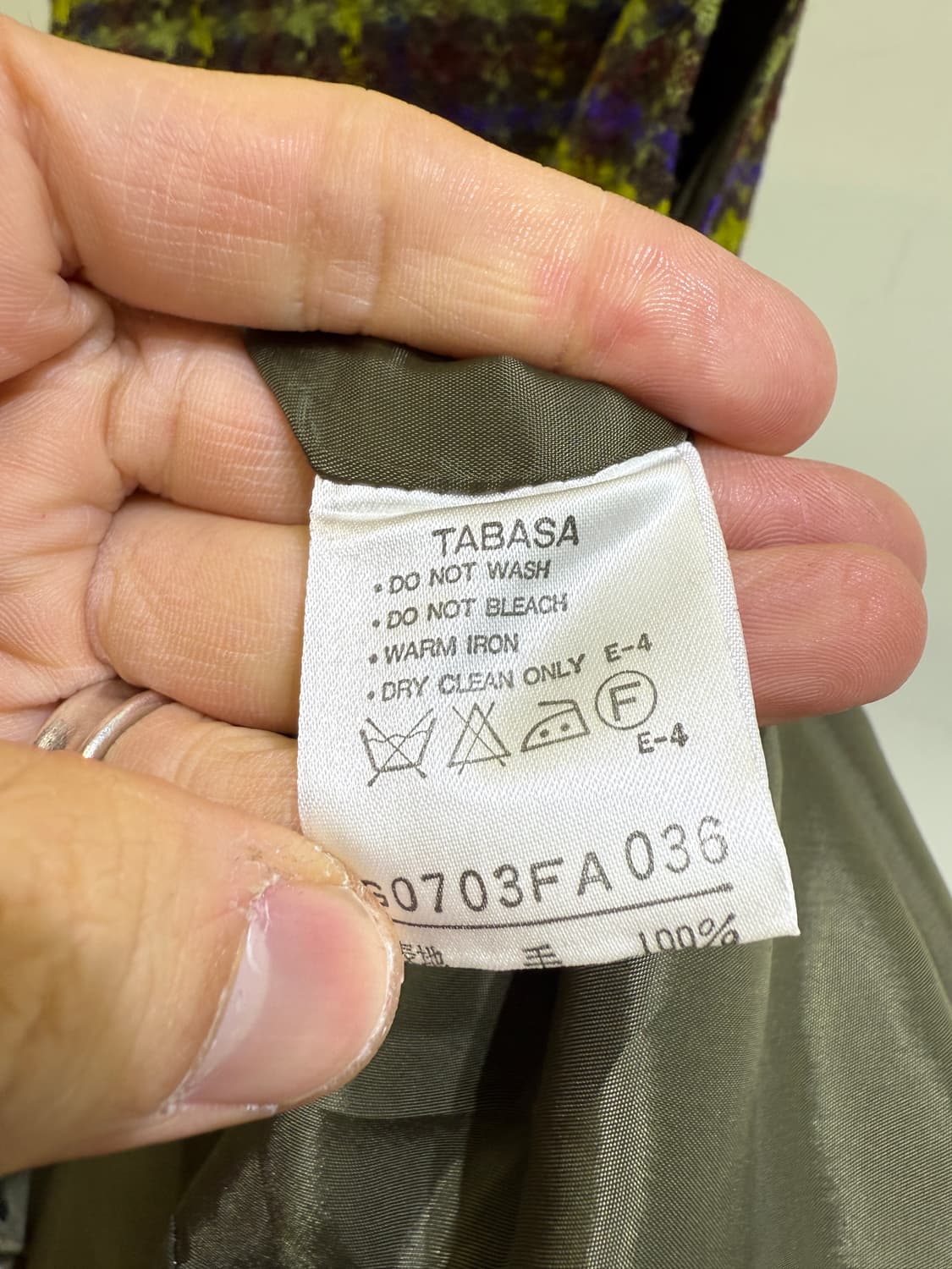 TABASA 울 체크 롱 원피스 상품이미지7