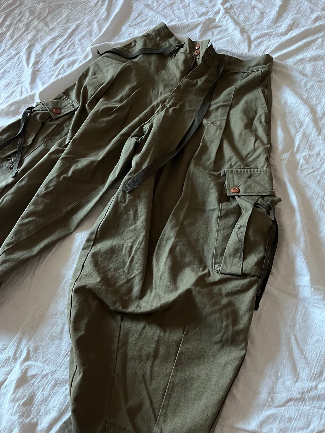 Khaki balloon fit cargo pants 상품이미지2