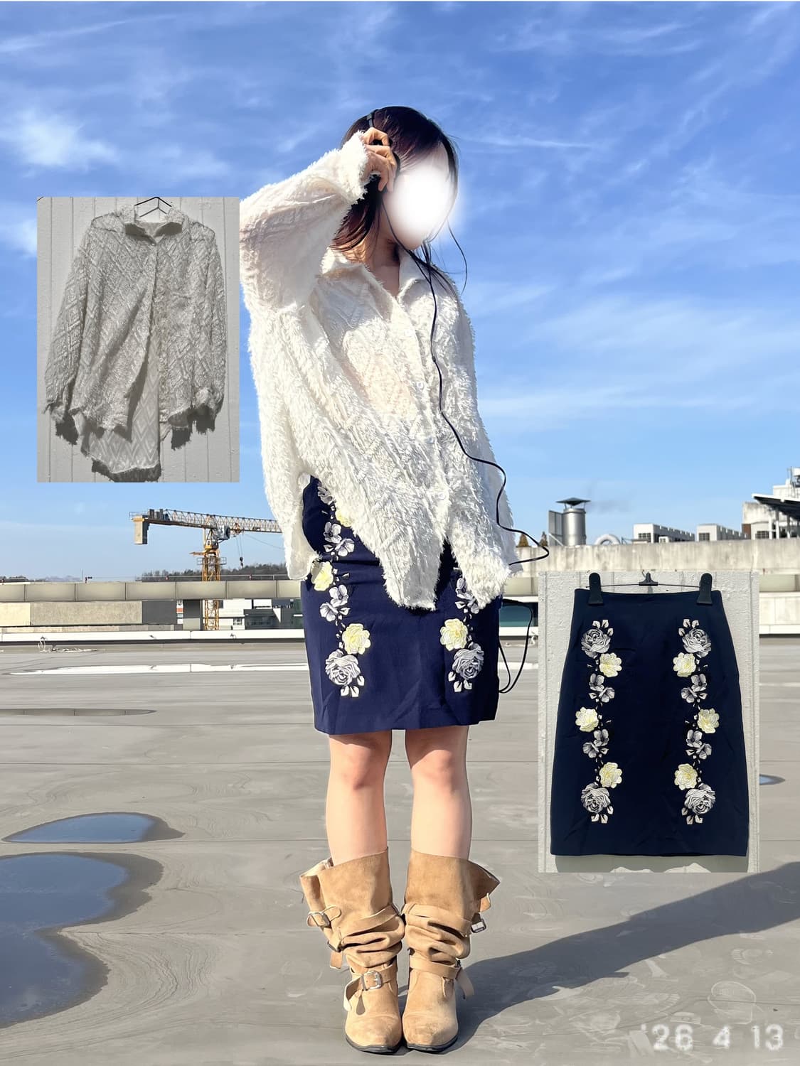 Embroidered Pattern Skirt 자수 패턴 스커트 상품이미지5