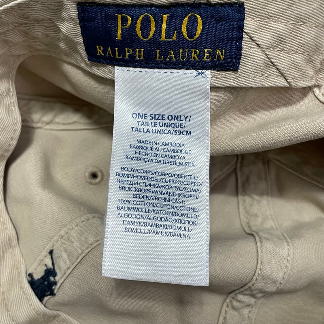 폴로 랄프로렌 베이지 볼캡 상품이미지4