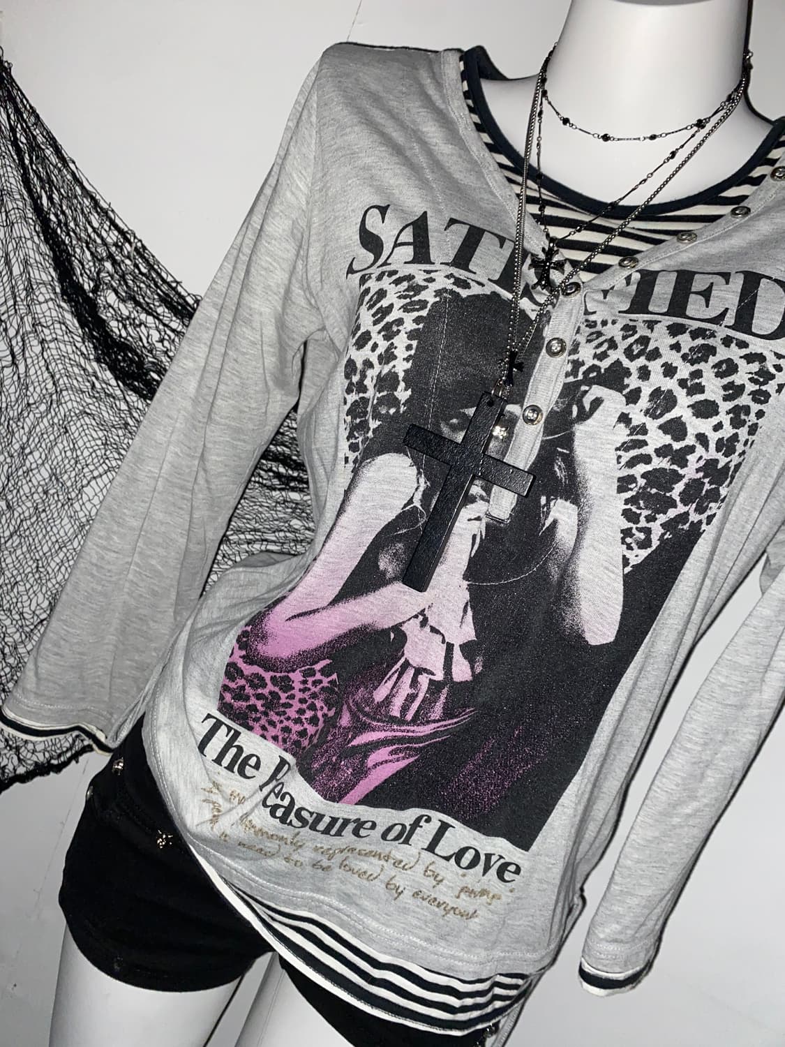 갸루 펑투케 스트라이프 롱슬리브 ໒꒱ 상품이미지2